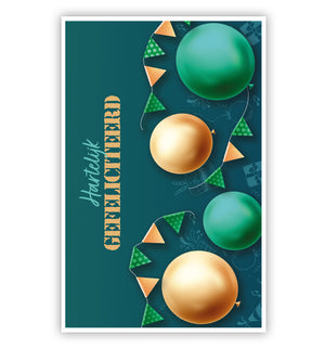 Gouden en groene ballonnen