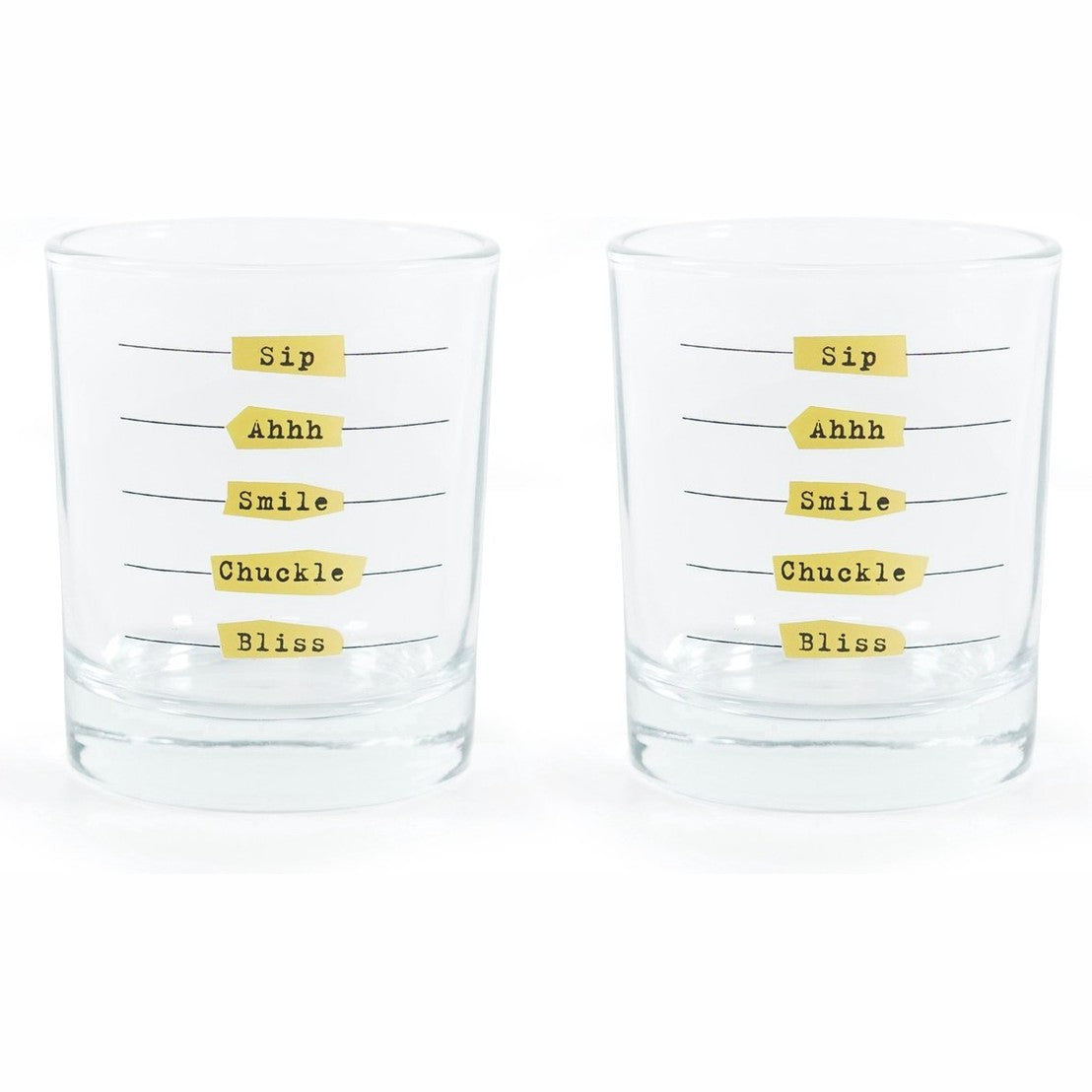 Five Stages To Happiness Glasses (2 stuks) - Spelmarkt
