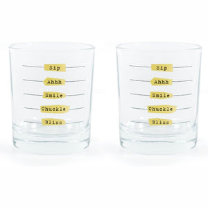Five Stages To Happiness Glasses (2 stuks)