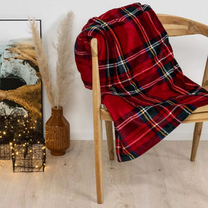 Polyester flanel ruit 150x200cm