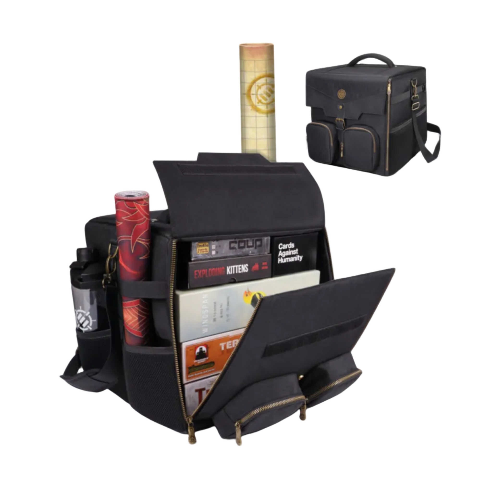 Game Box Shoulder Bag Collapsible – Black (Small) - Spelmarkt