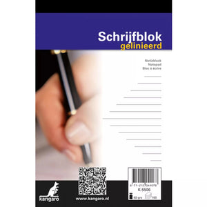Schrijfblok A6 lijn 100 blad